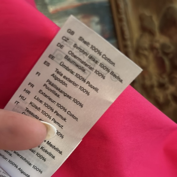 COS Oversized Button Down Shirt Hot Pink, Long Sleeve 100% Cotton size EUR 34 - Picture 6 of 8